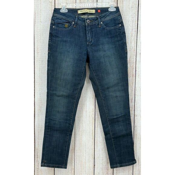 Anthropologie Christopher Bene Jeans Women's‎ Size 2 Dark Wash Mid Rise - Picture 1 of 9